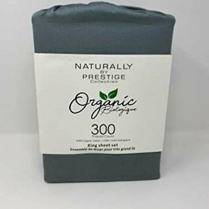 Prestige Home 300 Cotton Slate Grey Sheet Set King